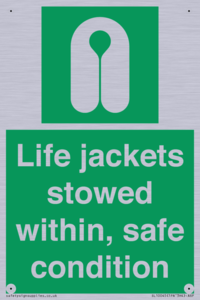 Life jackets stowed within